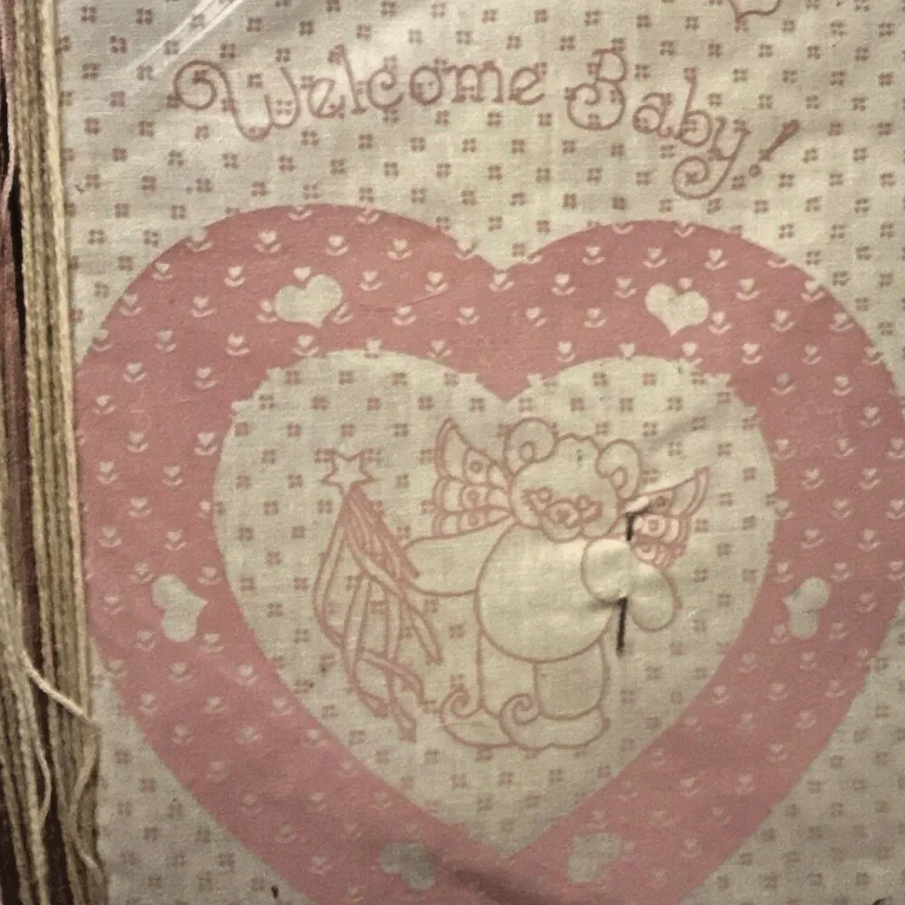 Sunset Stitchery 2882 Welcome Baby Needlecraft Vintage 1984 Craft Kit New
